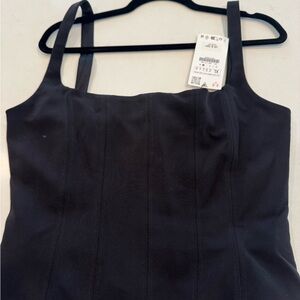 NWT XL Black corset top - ZARA